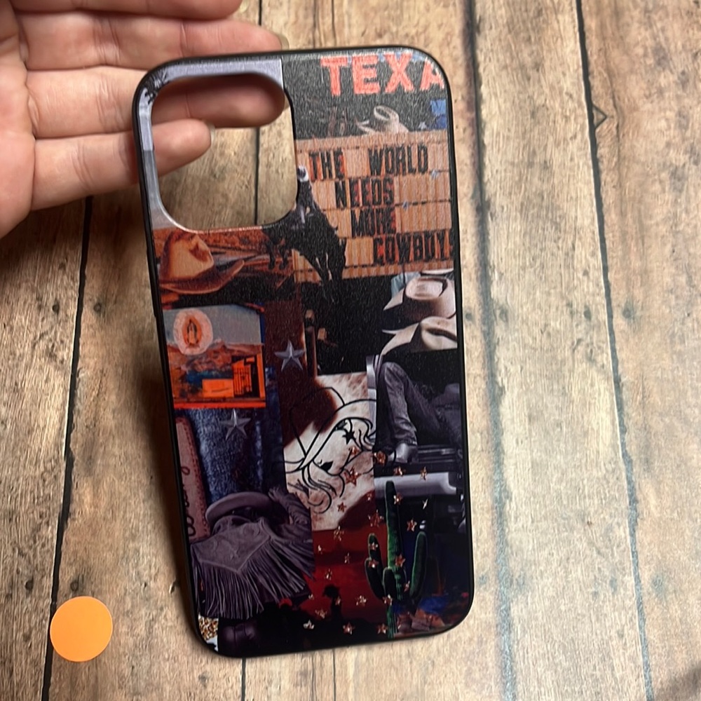 5for$10 IPhone 12 Pro Max silicone aesthetic collage Phone case Texas and cowboy